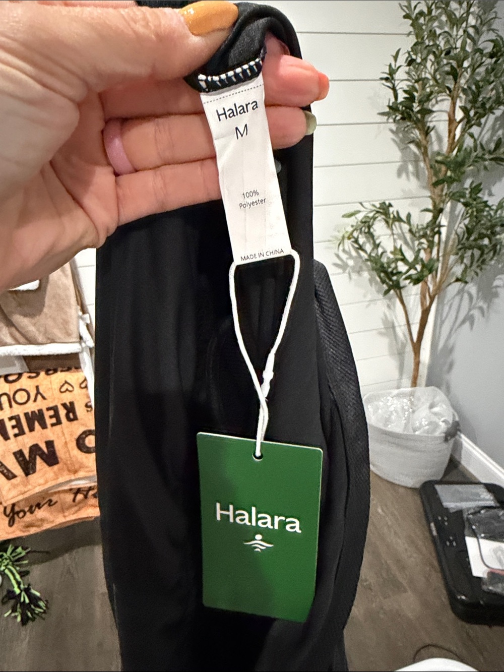 Halara NWT Black V-Neck Wrap Romper - Picture 2 of 2
